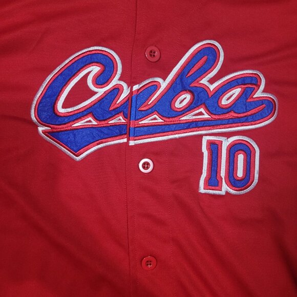 Cuba National Team Jersey X-Large Red Baseball International - Picture 4 of 6